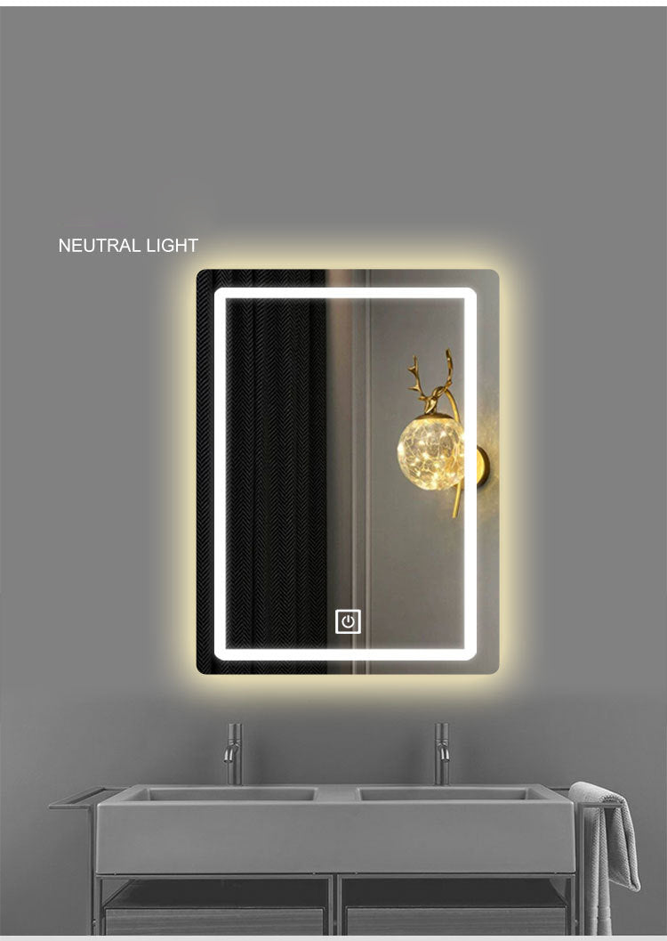 Rainly SmartGlow 20x28" LED Vanity Mirror - Time, Temp & Defogging