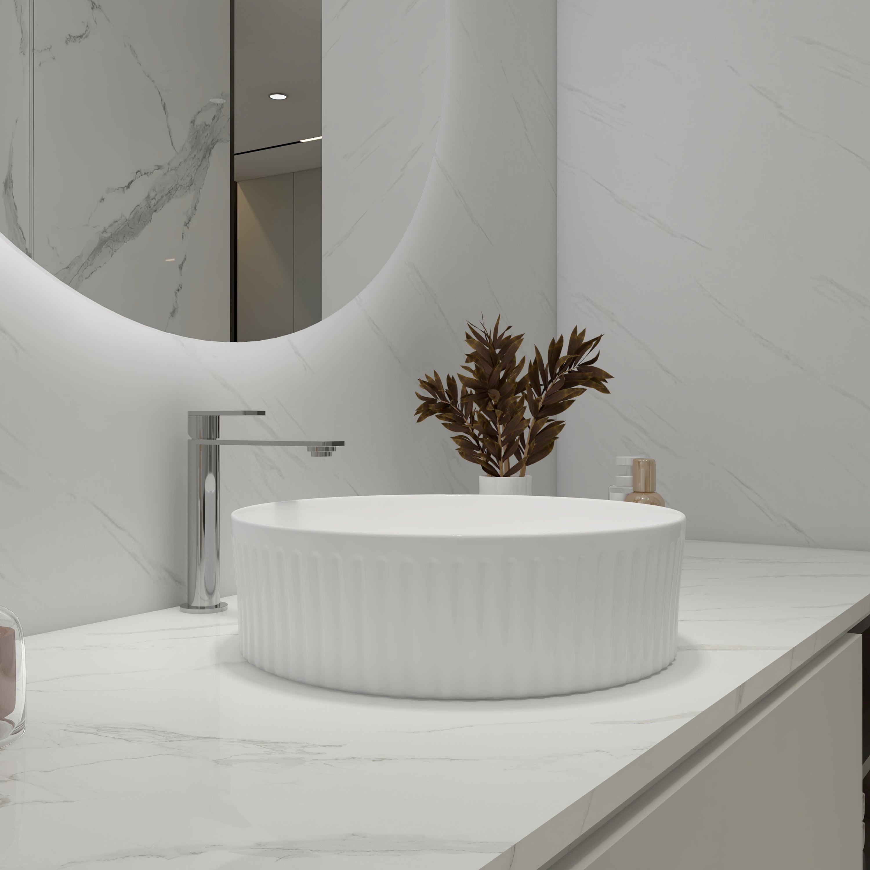 Ceramic Circular Vessel Bathroom Sink Art Sink BAA0014012OO