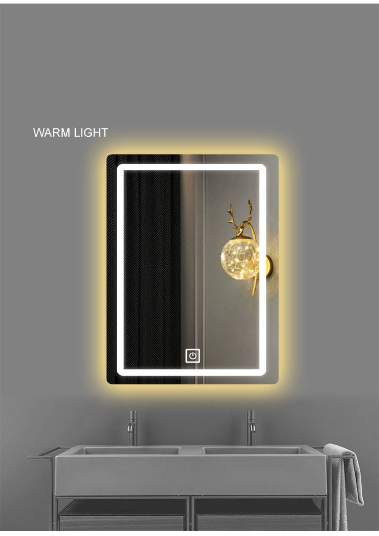 Rainly SmartGlow 20x28" LED Vanity Mirror - Time, Temp & Defogging