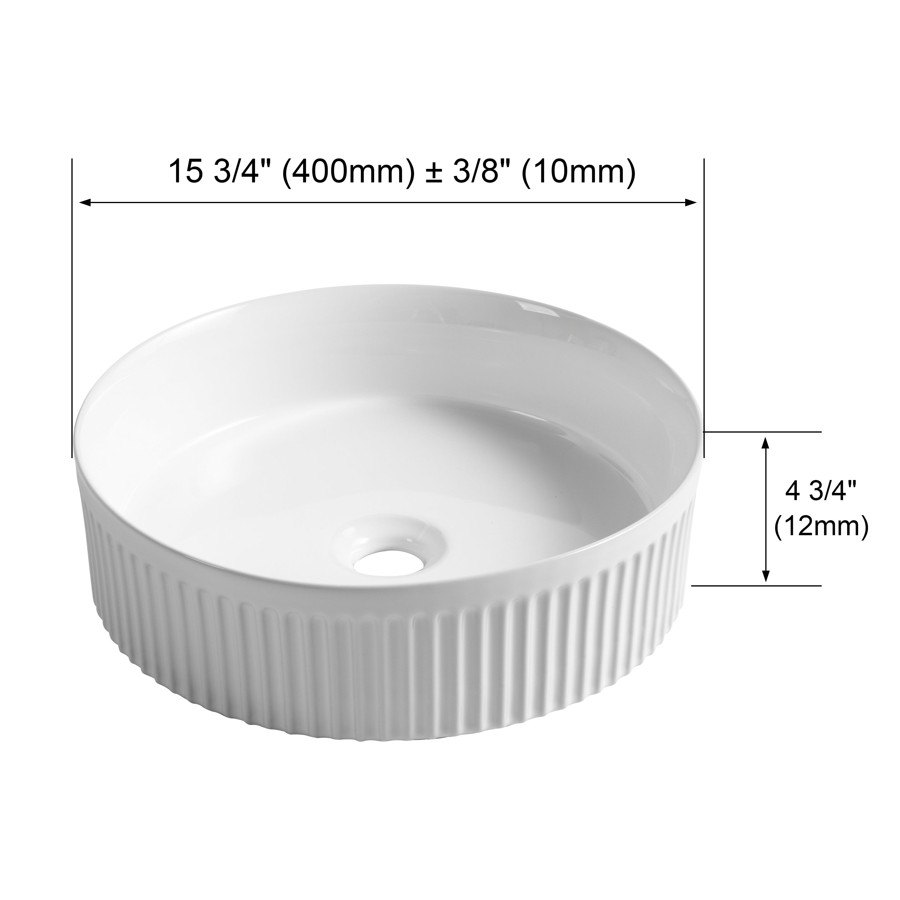 Ceramic Circular Vessel Bathroom Sink Art Sink BAA0014012OO