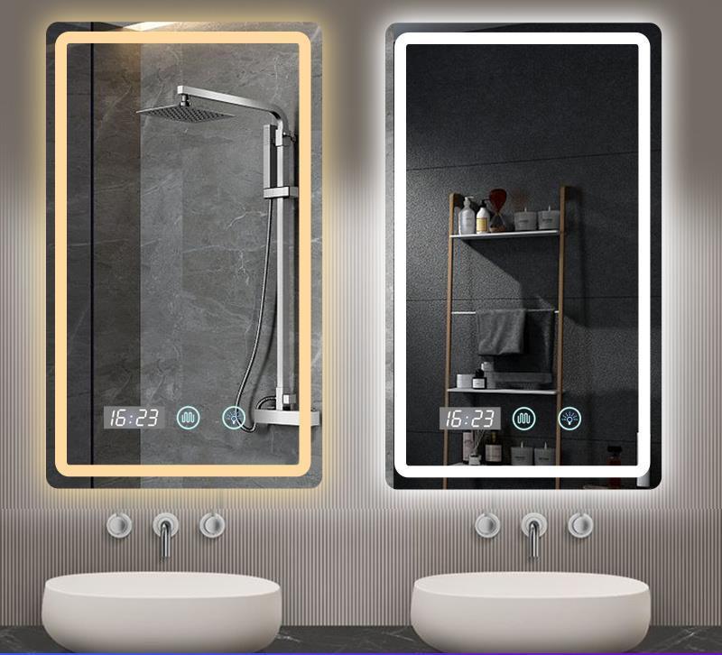 Rainly SmartGlow 20x28" LED Vanity Mirror - Time, Temp & Defogging