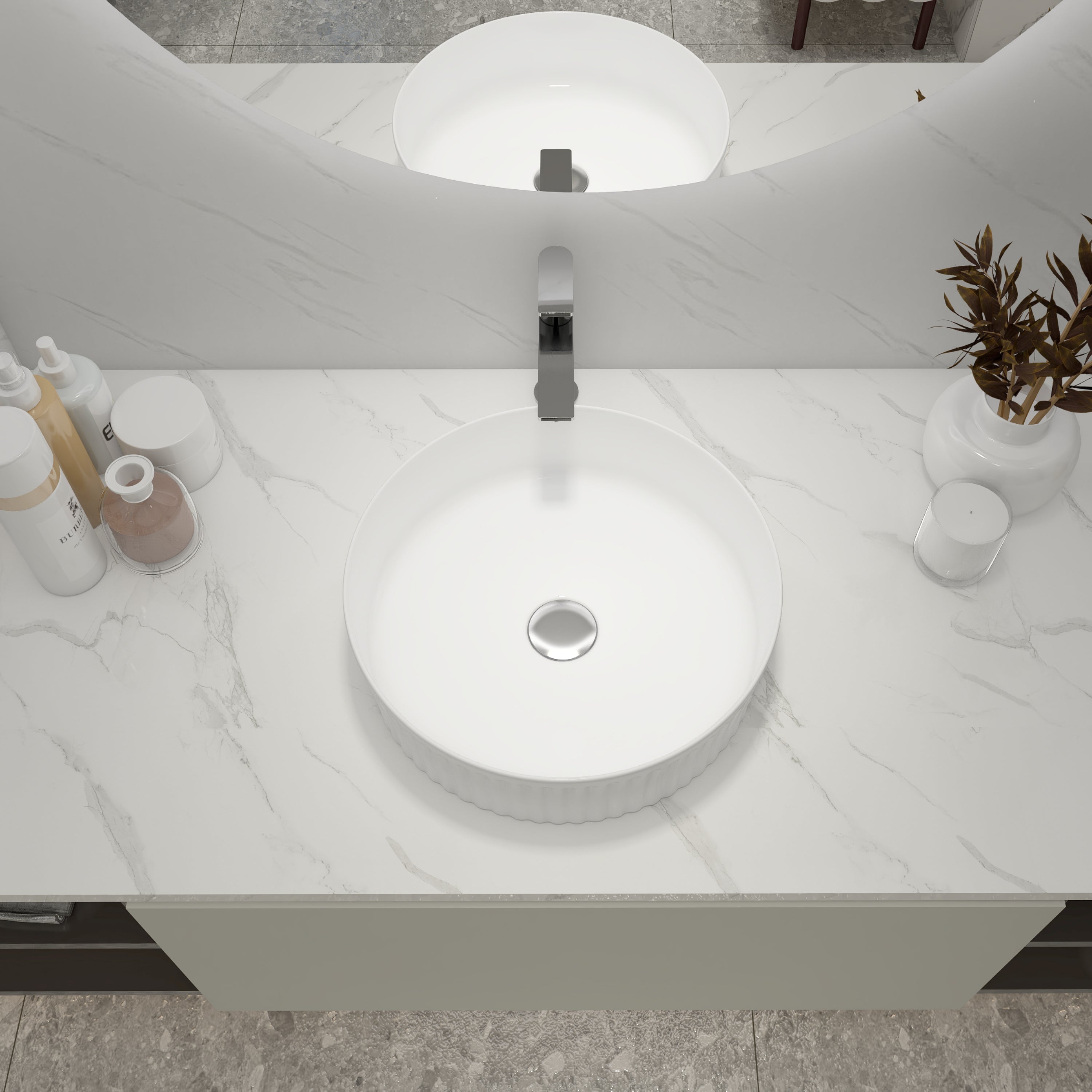 Ceramic Circular Vessel Bathroom Sink Art Sink BAA0014012OO