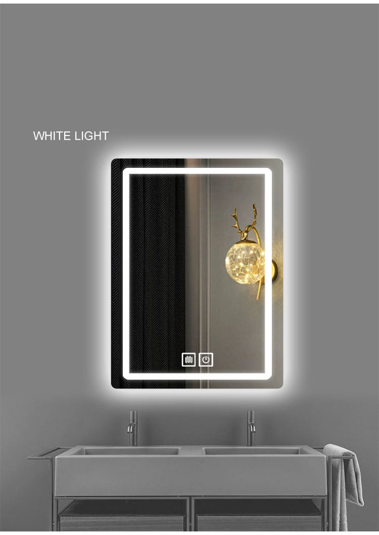 Rainly SmartGlow 20x28" LED Vanity Mirror - Time, Temp & Defogging