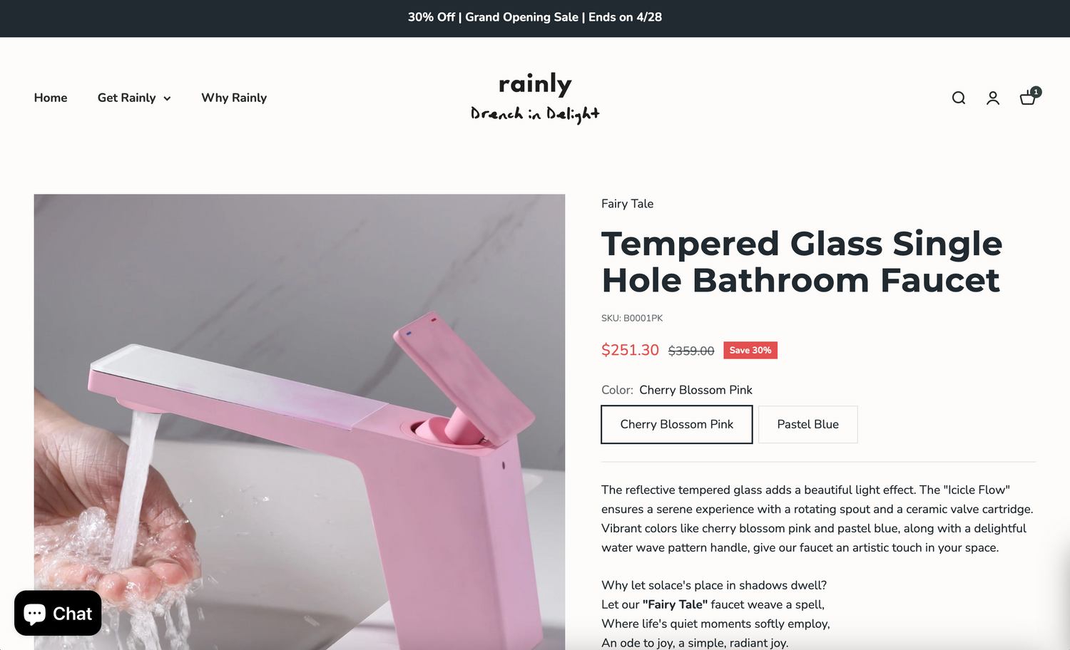 Grand Opening of Rainly's Online Store – Unveiling Innovative Faucets and Shower Systems